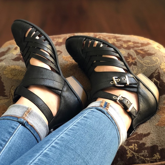 Sale! Black Low Heel Bootie - Picture 3 of 3